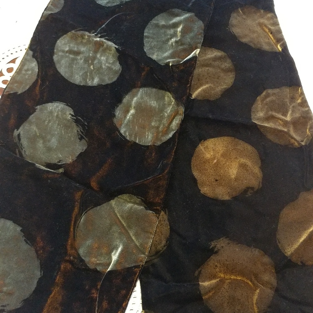 Silk velvet scarf